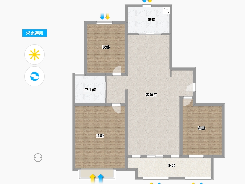 山东省-临沂市-开元上郡-148.27-户型库-采光通风