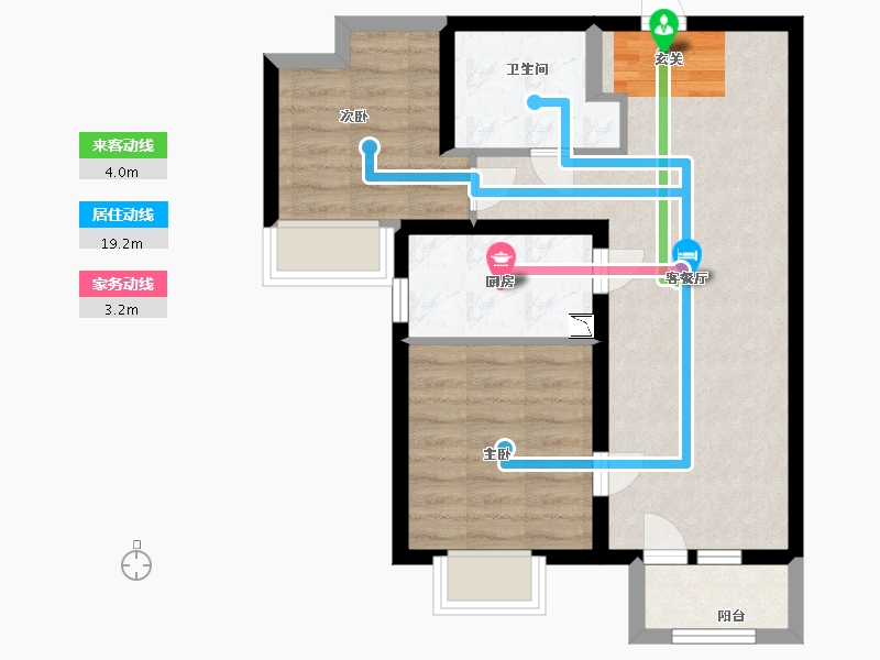 河北省-廊坊市-五矿万科哈洛小镇-59.83-户型库-动静线