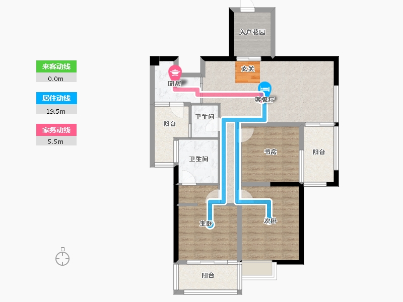 云南省-昆明市-耀兴枫丹白露-96.02-户型库-动静线