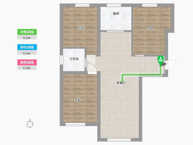 河北省-廊坊市-京东狮子城-66.70-户型库-动静线