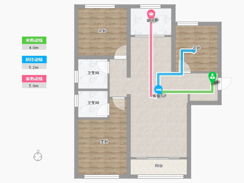 内蒙古自治区-呼和浩特市-俪城时尚广场-78.18-户型库-动静线