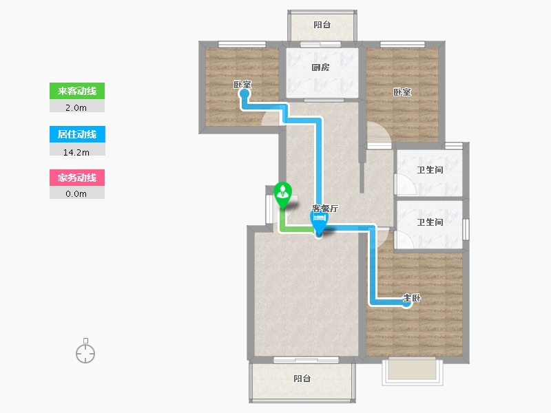 河北省-保定市-京南一品三期-90.66-户型库-动静线