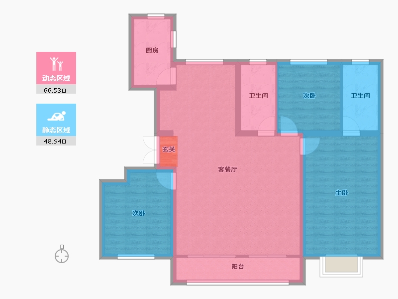 河北省-唐山市-金山盛和-104.45-户型库-动静分区