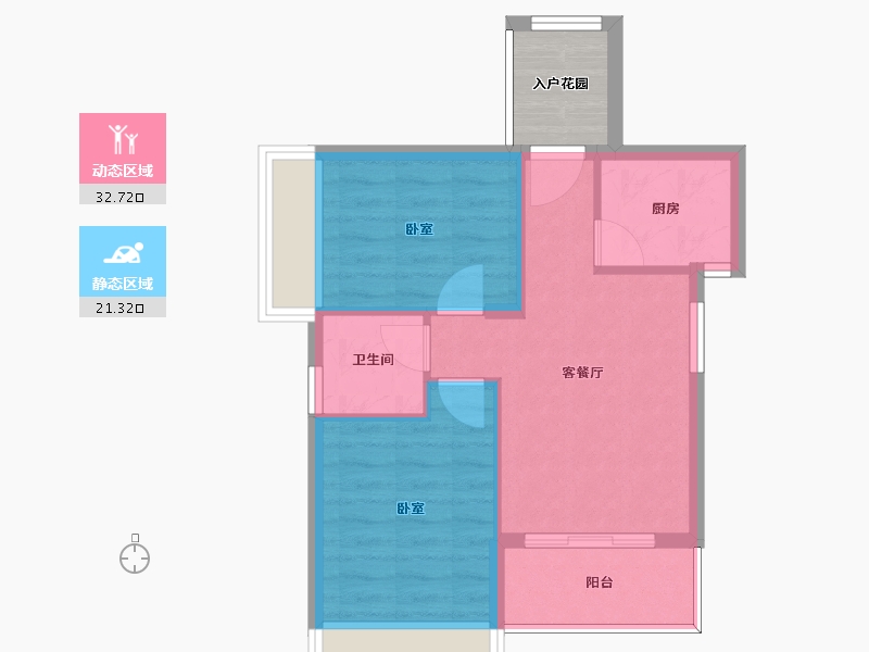 贵州省-安顺市-杨湖豪庭-52.13-户型库-动静分区