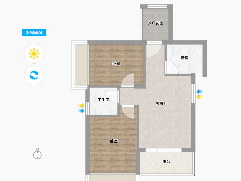 贵州省-安顺市-杨湖豪庭-52.13-户型库-采光通风