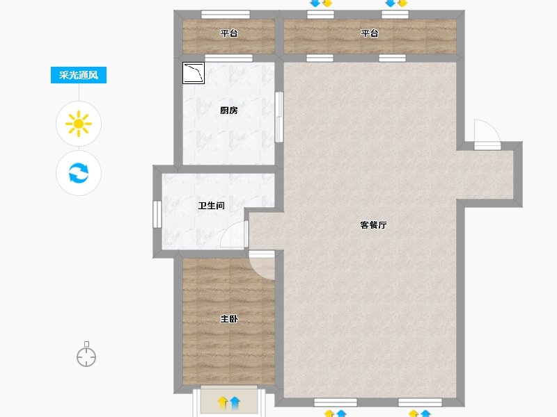 内蒙古自治区-呼和浩特市-香墅嶺·西区-89.12-户型库-采光通风