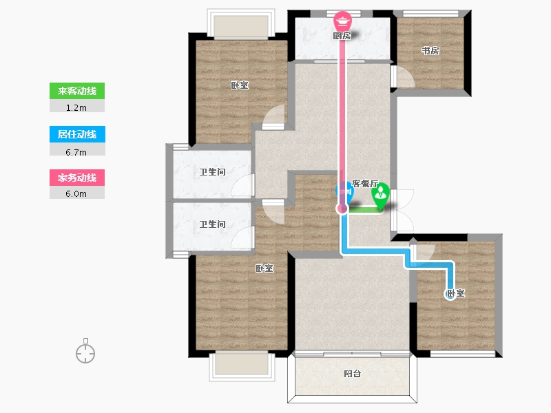 云南省-昆明市-上河院-102.75-户型库-动静线