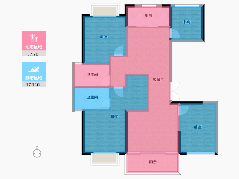 云南省-昆明市-上河院-102.75-户型库-动静分区