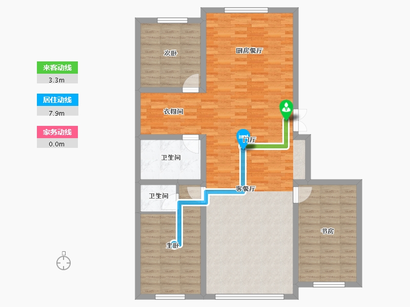 吉林省-辽源市-星源城湖语墅-111.76-户型库-动静线