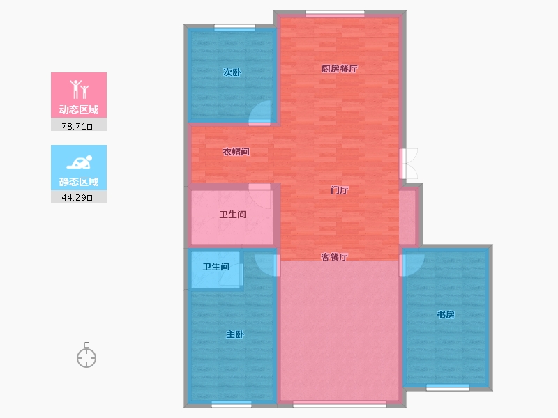 吉林省-辽源市-星源城湖语墅-111.76-户型库-动静分区