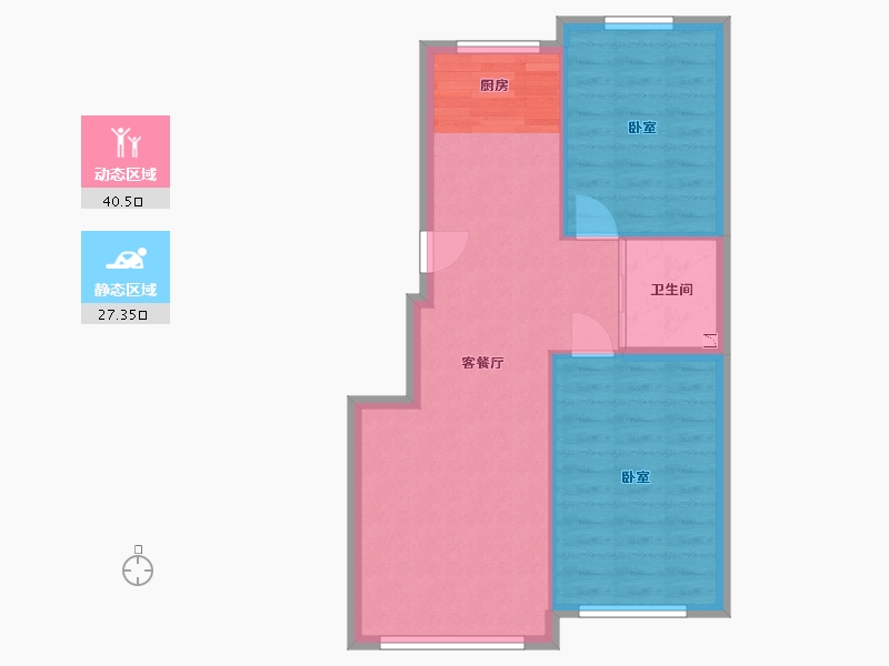 辽宁省-丹东市-蓝山溪谷-61.90-户型库-动静分区