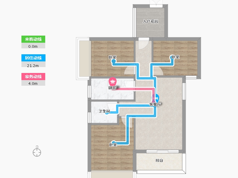 贵州省-安顺市-杨湖豪庭-67.85-户型库-动静线