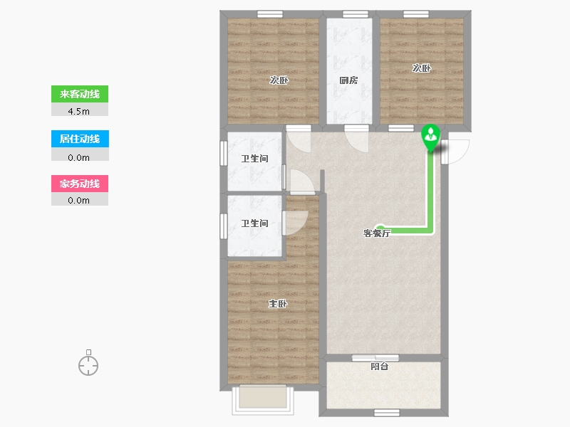 河北省-石家庄市-林荫春天-96.00-户型库-动静线