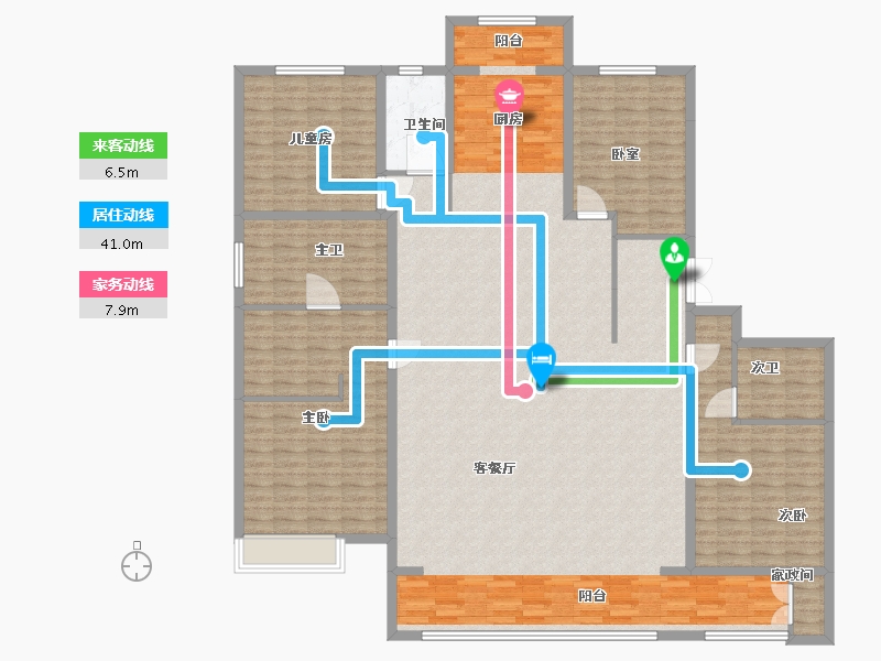 山西省-太原市-保利东郡-206.74-户型库-动静线