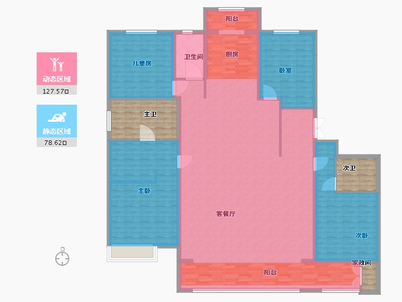 山西省-太原市-保利东郡-206.74-户型库-动静分区