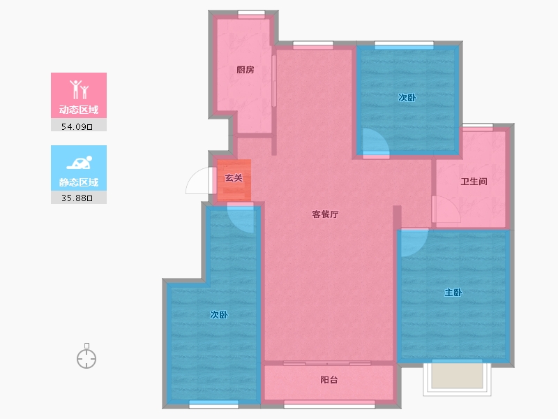 河北省-唐山市-金山盛和-80.09-户型库-动静分区