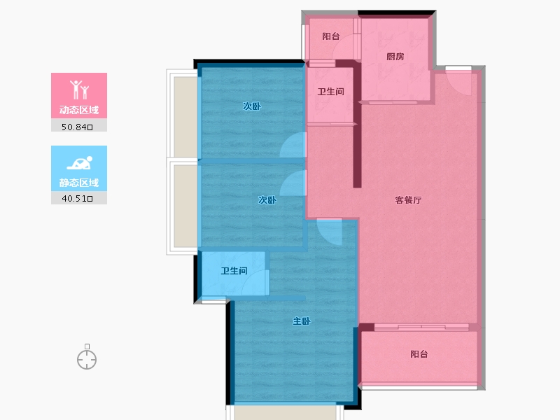 广西壮族自治区-梧州市-凯悦山庄-82.48-户型库-动静分区