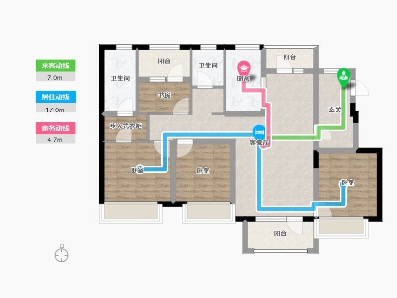 辽宁省-大连市-招商海德学府-99.48-户型库-动静线