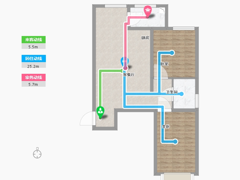 内蒙古自治区-呼和浩特市-陶然巷-73.01-户型库-动静线