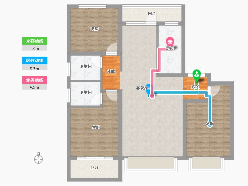 河北省-石家庄市-帝华鸿府-97.45-户型库-动静线