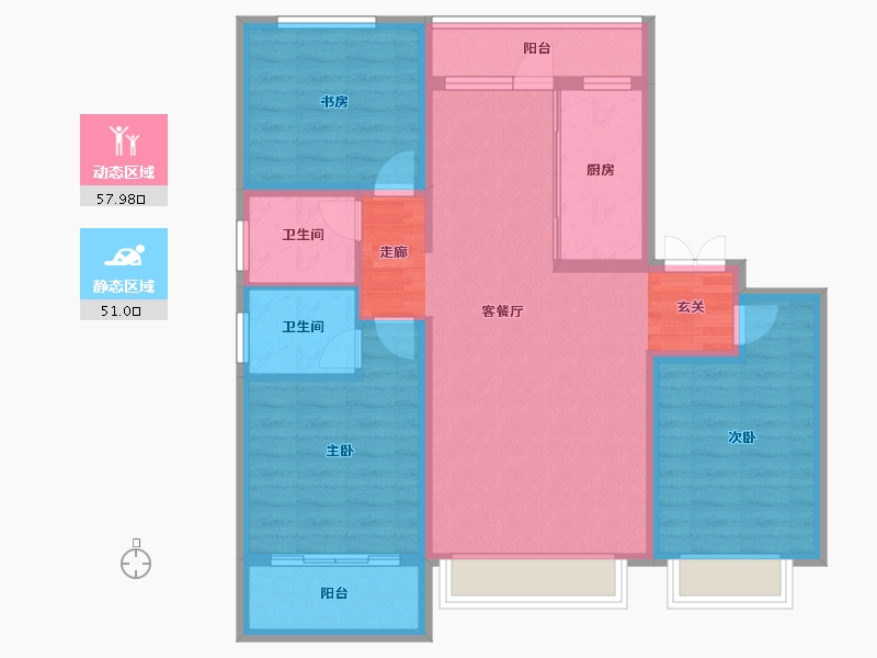 河北省-石家庄市-帝华鸿府-97.45-户型库-动静分区