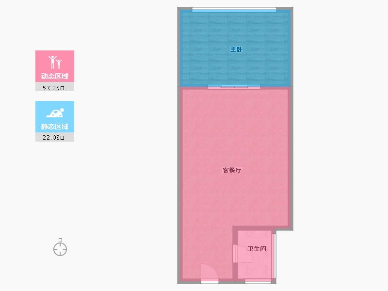 内蒙古自治区-呼和浩特市-金海壹中心-69.42-户型库-动静分区