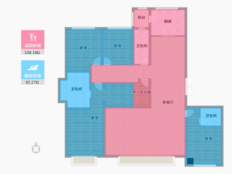 山西省-太原市-中国铁建·花语堂-182.17-户型库-动静分区