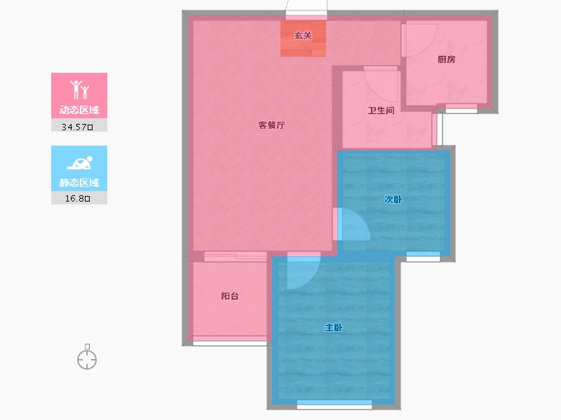 河北省-保定市-祥云里-45.28-户型库-动静分区