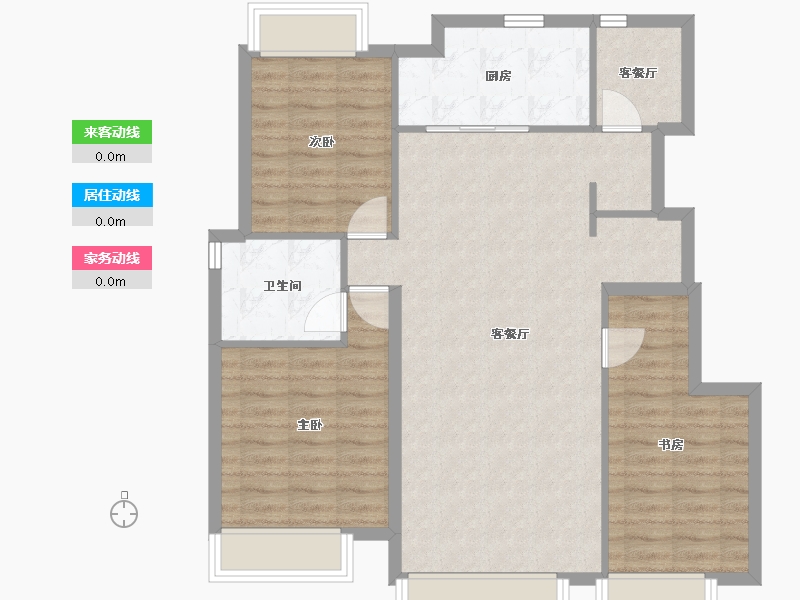 辽宁省-大连市-保利堂悦-93.00-户型库-动静线