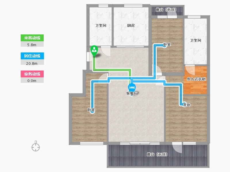 辽宁省-丹东市-世景芳华-116.56-户型库-动静线