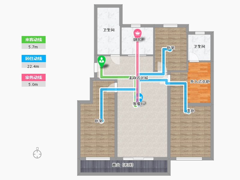 辽宁省-丹东市-世景芳华-108.13-户型库-动静线