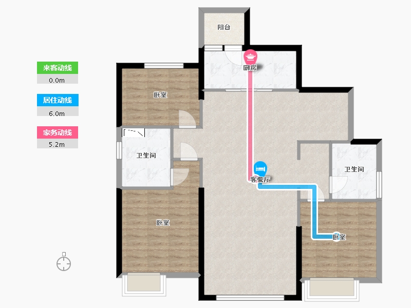 内蒙古自治区-通辽市-通辽恒大御景天下-108.08-户型库-动静线