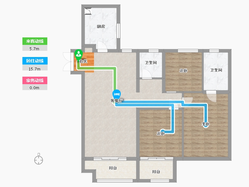 河北省-廊坊市-远洋琨庭-100.00-户型库-动静线