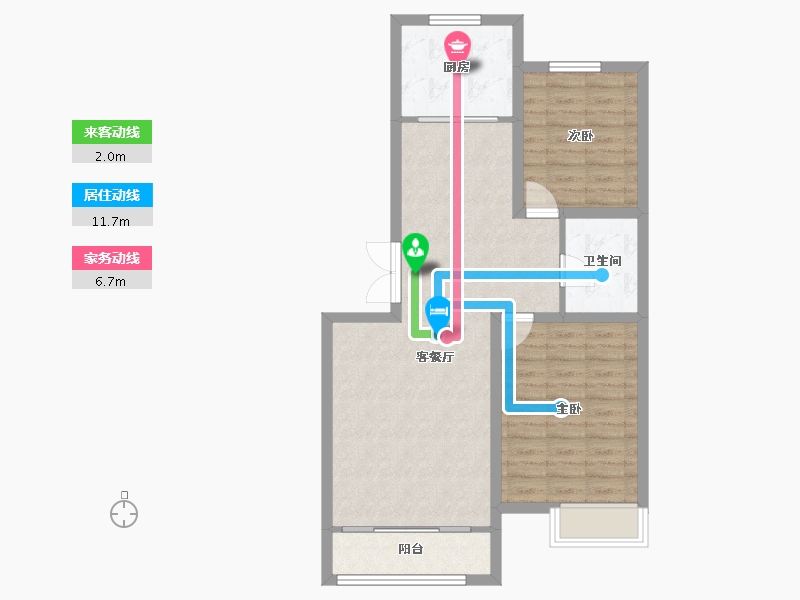 内蒙古自治区-呼和浩特市-铁骑·华府-75.37-户型库-动静线