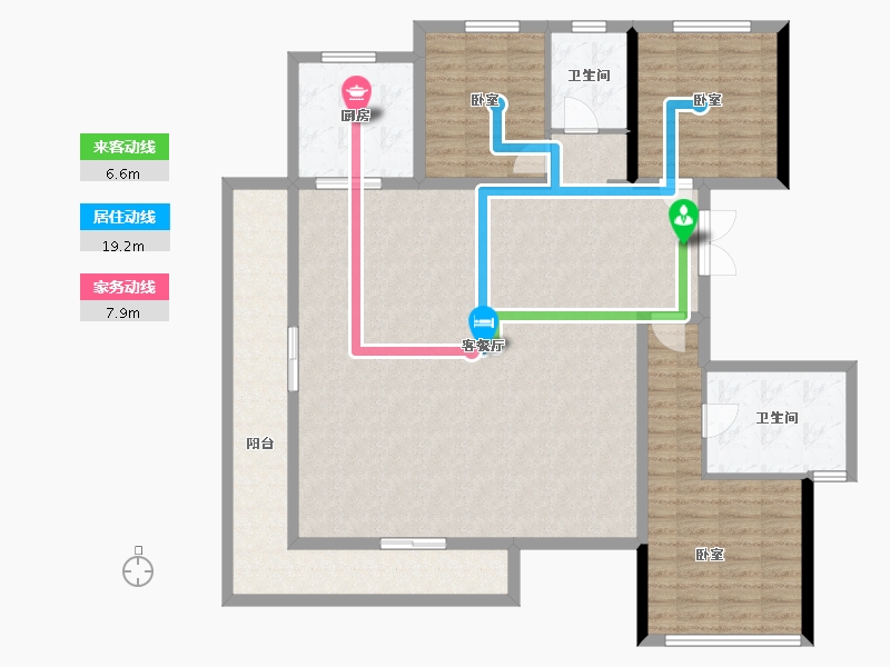 云南省-昆明市-世博生态城蓝湖邻里-143.83-户型库-动静线