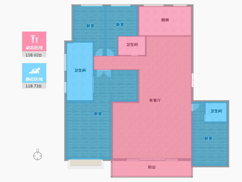 山西省-太原市-中国铁建·花语堂-238.71-户型库-动静分区