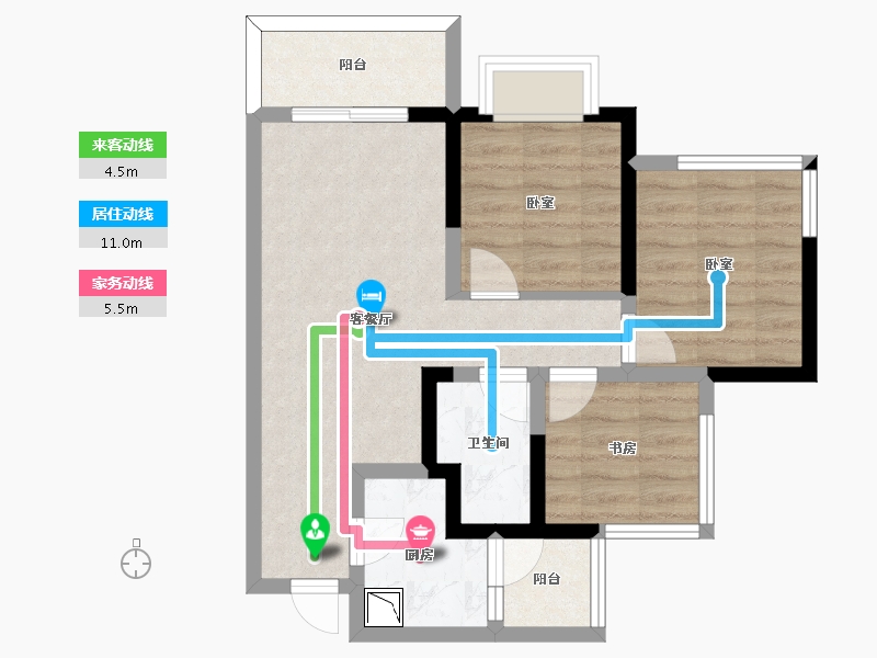 四川省-成都市-川港合作示范园-59.95-户型库-动静线