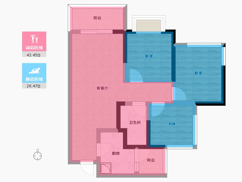 四川省-成都市-川港合作示范园-59.95-户型库-动静分区