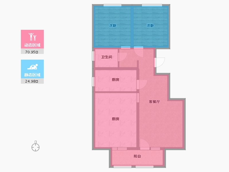 河北省-廊坊市-荣盛阿尔卡迪亚龙河花语-85.40-户型库-动静分区