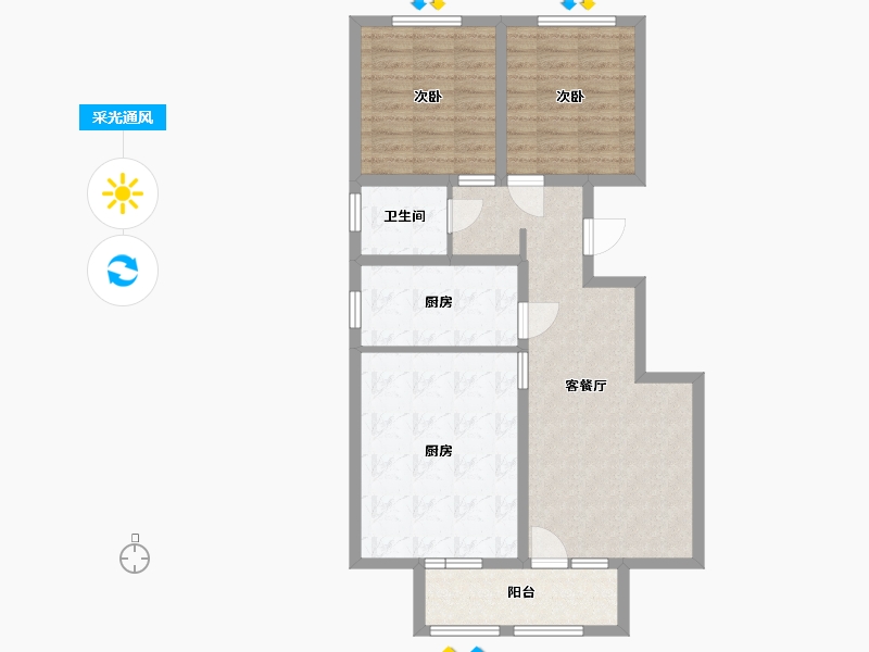 河北省-廊坊市-荣盛阿尔卡迪亚龙河花语-85.40-户型库-采光通风