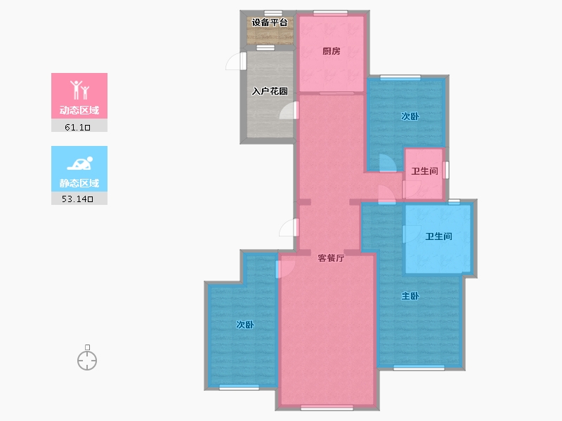 河北省-廊坊市-孔雀城大湖-112.00-户型库-动静分区