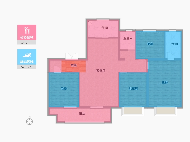 河北省-廊坊市-新空港孔雀城天玺-115.20-户型库-动静分区