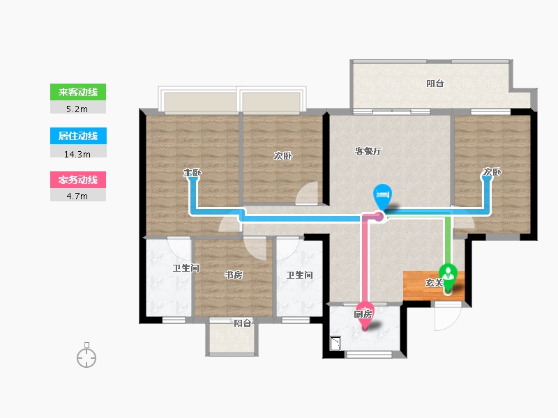 云南省-曲靖市-蓝光雅苑-116.00-户型库-动静线