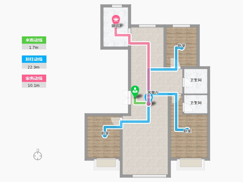 内蒙古自治区-包头市-方兴·衛仕府-108.00-户型库-动静线