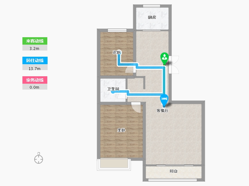 内蒙古自治区-呼和浩特市-铁骑·华府-82.97-户型库-动静线