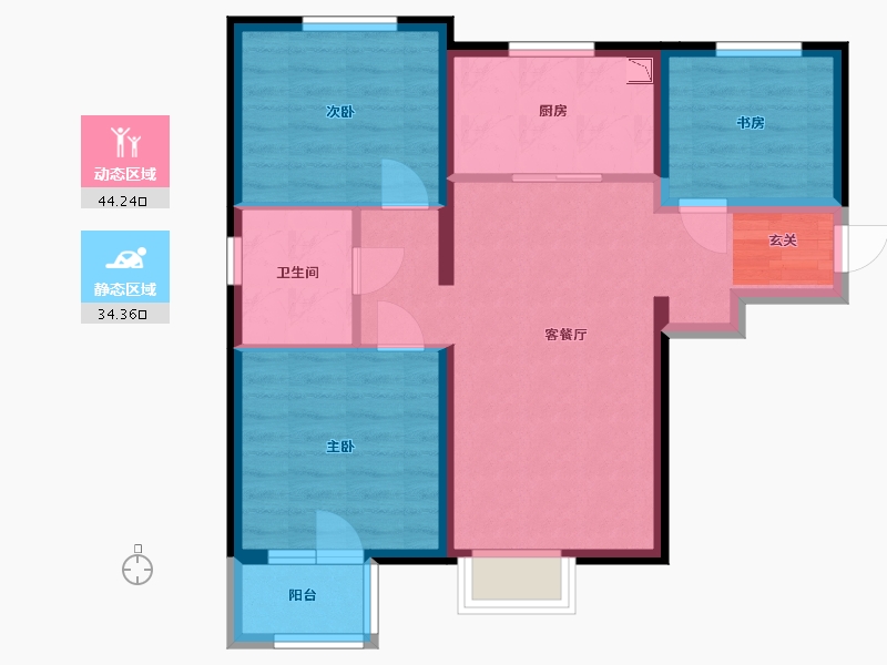 河北省-廊坊市-五矿万科哈洛小镇-69.48-户型库-动静分区