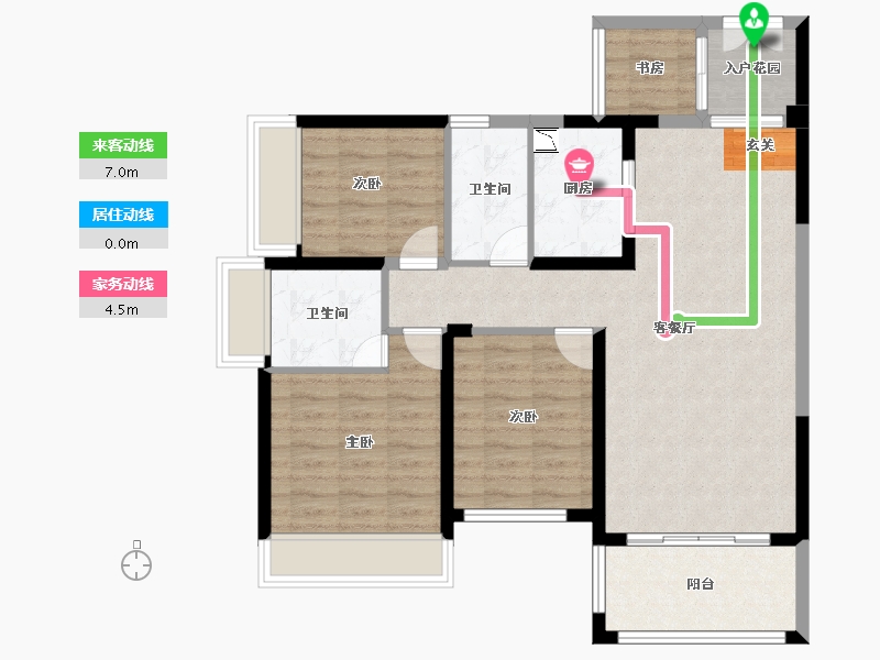 云南省-曲靖市-沁湾铭园-92.00-户型库-动静线