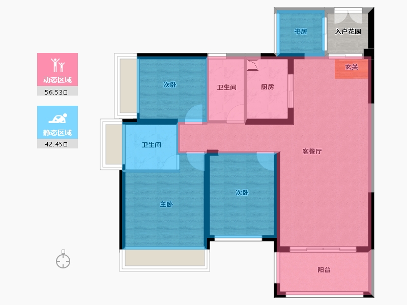 云南省-曲靖市-沁湾铭园-92.00-户型库-动静分区