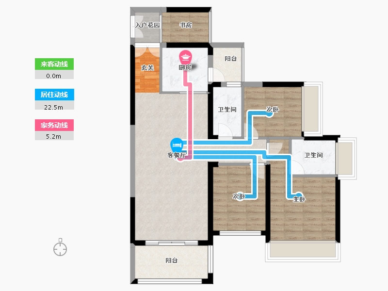 云南省-曲靖市-沁湾铭园-94.00-户型库-动静线