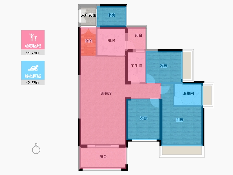 云南省-曲靖市-沁湾铭园-94.00-户型库-动静分区